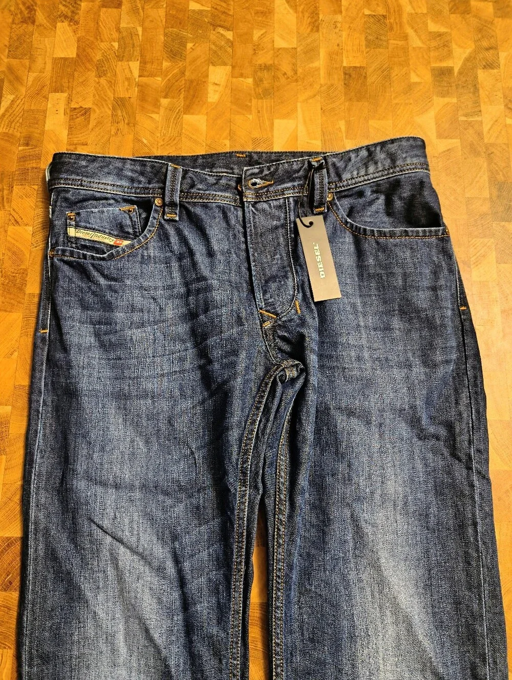 Diesel Larkee Regular Straight Fit Men's Dark Blue Denim Jeans - Brand new W Tah